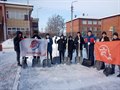 Юнармейцы в борьбе со снегом